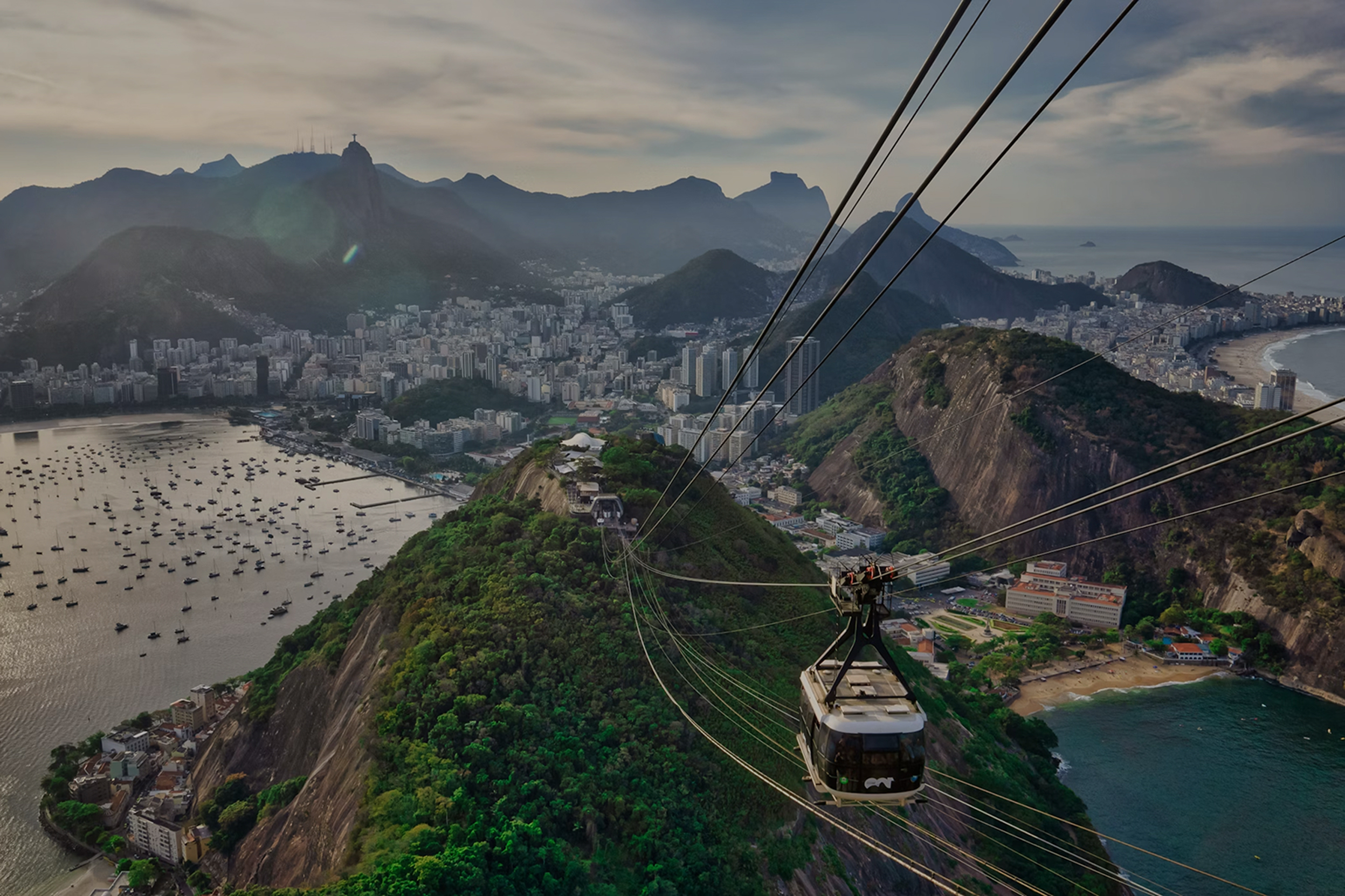 Rio de Janeiro skyline at golden hour
